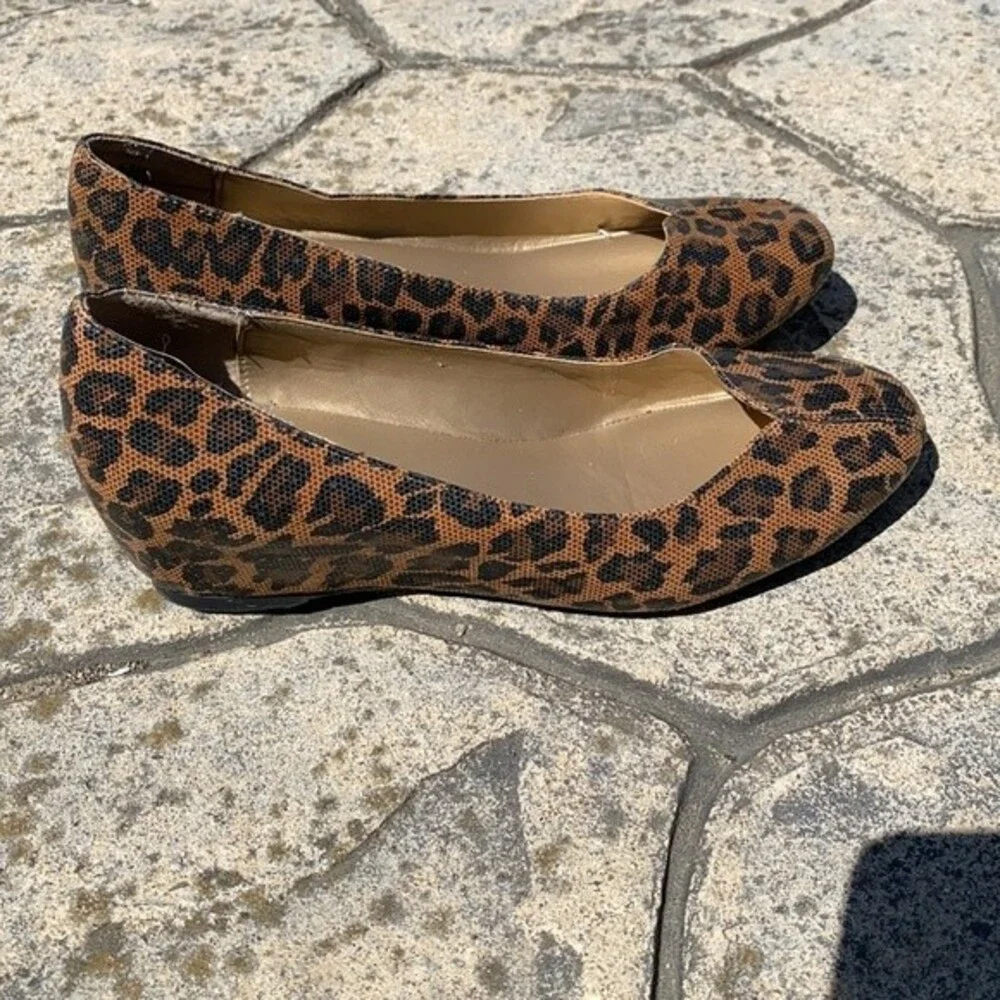 NWOT Leopard Print Wedges